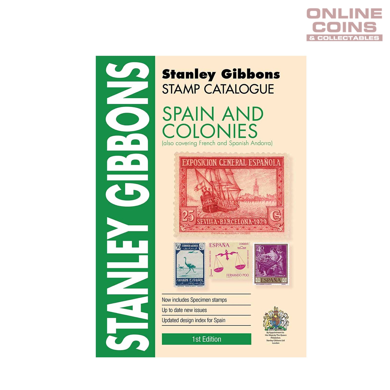 2019 Stanley Gibbons - Stamp Catalogue Spain and Colonies Soft Cover Book 1st Edition